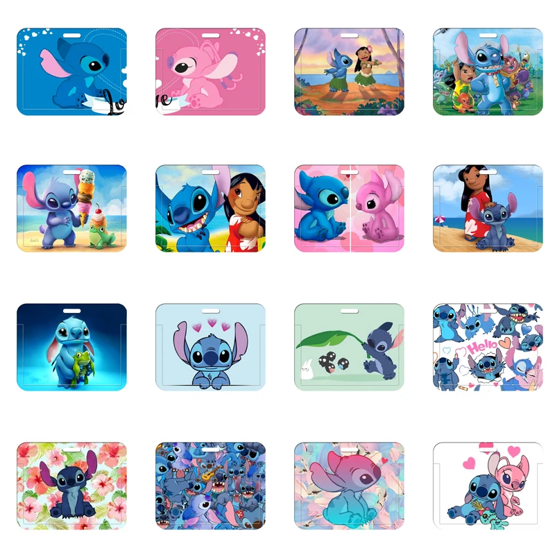 Disney Stitch Name Card Cover Campus Card Bag Card Holder ID Card Case Horizontal Design