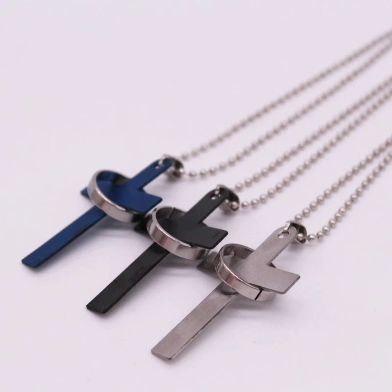 NEW Fashion Stainless Steel Pendant Christian Bible Prayer Cross Pendant Men Necklace Charming Gifts Jewelry Gifts 2024