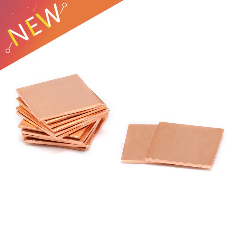 10Pcs 20*2mm 0.8mm/1.0mm Laptop Copper Sheet Plate Strip Shim Thermal Pad Heatsink Sheet For GPU CPU VGA Chip RAM Cooling