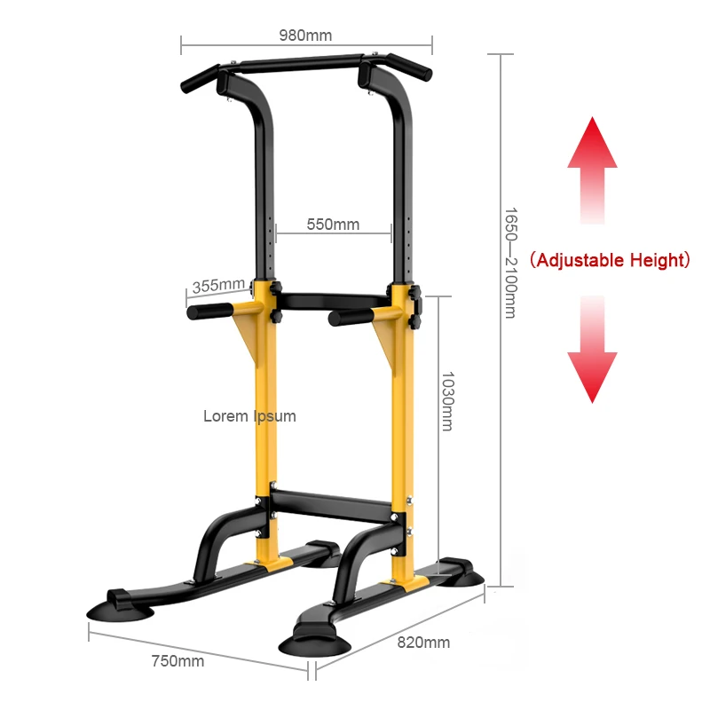 Home Gym Pull Up Station Power Tower Multifunction Strength Training Durable Single Parallel Bar Push Up Stand Fitness Equipment