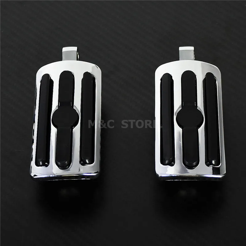 Motorcycle Highway Footpegs Black Chrome Male Mount Foot Rests For Harley Sportster  XL 1200 883 Custom Touring Road Glide Dyna