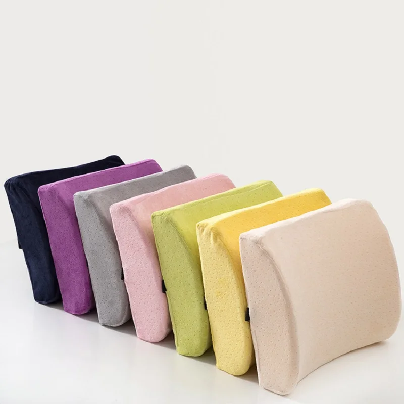 Waist pillow memory cotton back slow rebound high rebound waist against velvet car office seat waist cushion