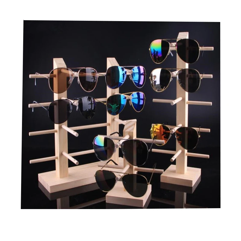 Detachable Multi Layers Wood storage rack Sunglasses Display stand Eyeglasses Show shelf Jewelry Holder for Multi Pairs Showcase