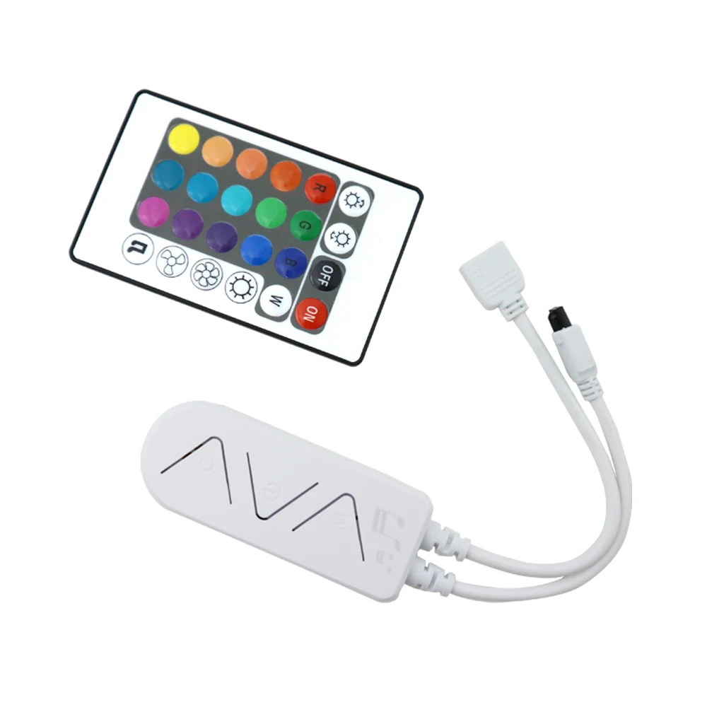 WiFi music controller DC 5-12V RGB controller sync music with IR 24 keys remote control APP control for RGB led light strips