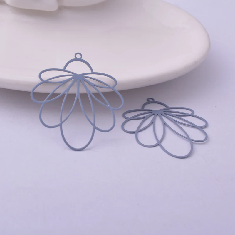 30 Stück AB6210 30*30mm Messing-Blumenanhänger DIY Schmuckzubehör – Detail 5