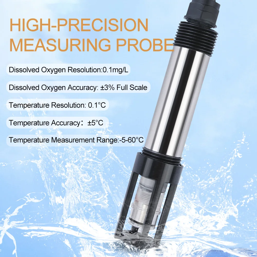 Professional Digital Dissolved Oxygen Meter Water Quality Tester DO Tester 0-30mg/L Measuring Range Oxygen Contents Detector