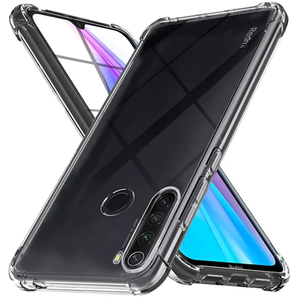 Crystal Soft Case For Xiaomi Redmi Note 8T Silicone Cover For Redmi Note 8 Reinforced Corner Bumper on Redmi Note 8 Pro Cases