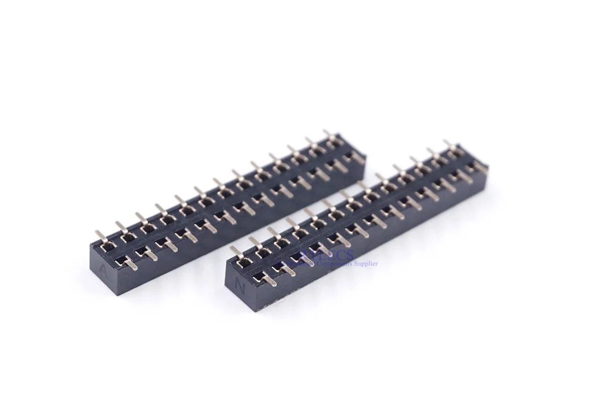 2.54MM PCB Female Header Dual Row SMD /SMT 2x13 26 Pos Insulator Height 5.0  MM Low Profile Straight Board