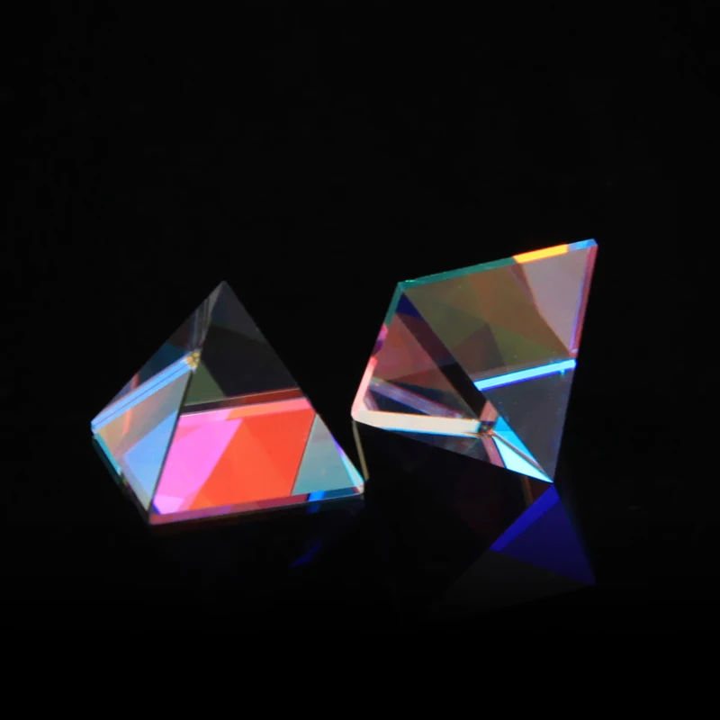 20mm Crystal Pyramid Color Rainbow Optical Prism K9 Glass Crystal Decoration Crafts