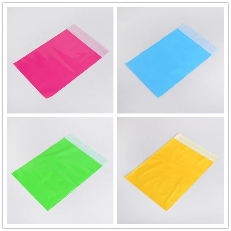 50Pcs print Courier Bags Pink Self-Seal Adhesive Storage Bag Plastic Poly Envelope Mailer Postal Mailing Bags Customizing logo