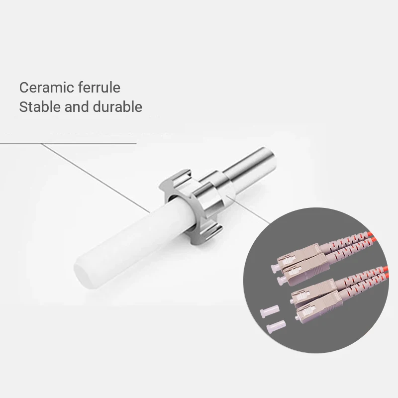 SC UPC To SC UPC Multimode Duplex OM2 Fiber Optical Jumper Fiber Optic Patch Cord 3M 5M 10M 30M High Quality Stable Transmission