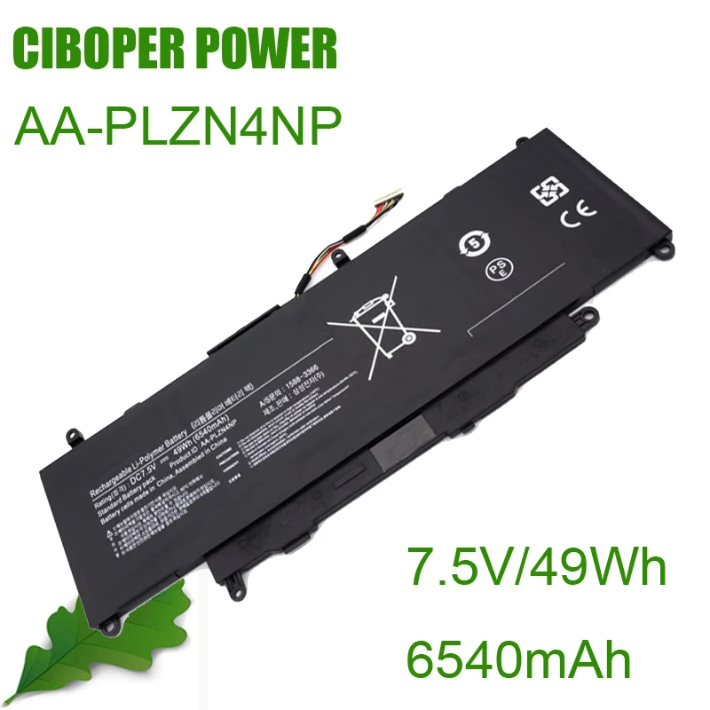 

CP Original Li-polymer Laptop Battery AA-PLZN4NP 7.5V/49Wh/6540mAh For ATIV PRO XE700T1C XQ700T1C XQ700T1C-A52 Series 1588-3366