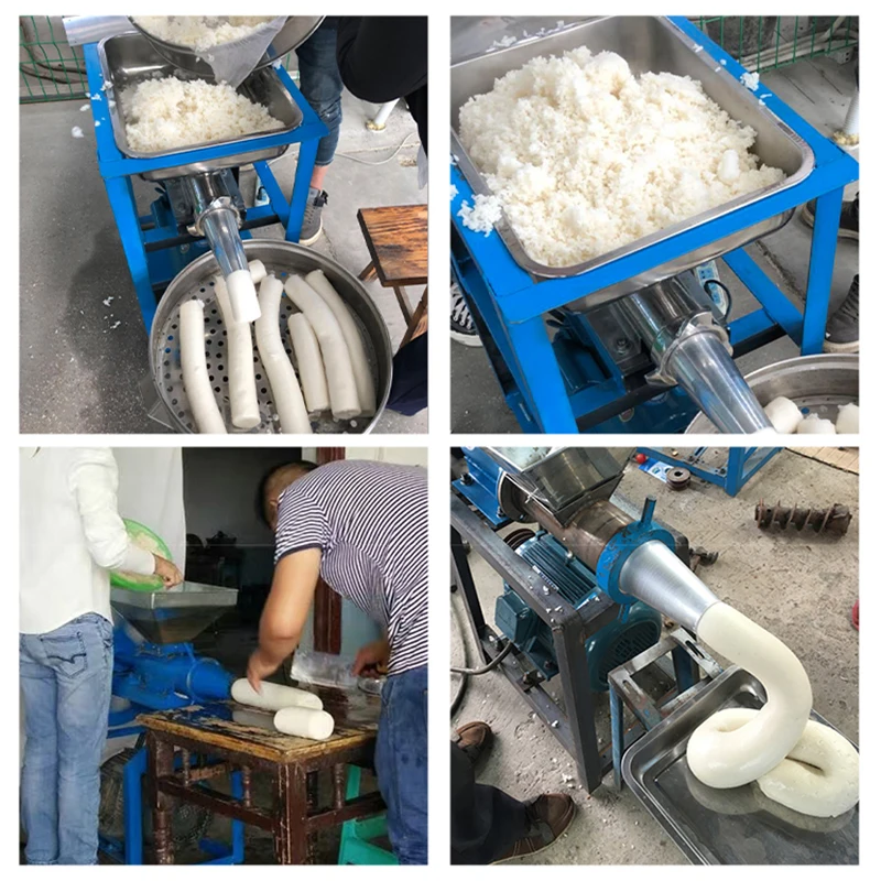 Stainless Steel Glutinous Rice Cake Making Machine 4KW Rice cake machine bait block machine commercial automatic 75kg/h