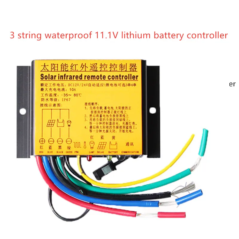 Solar controller lithium battery 3 string 11.1V 12V lithium battery special waterproof controller