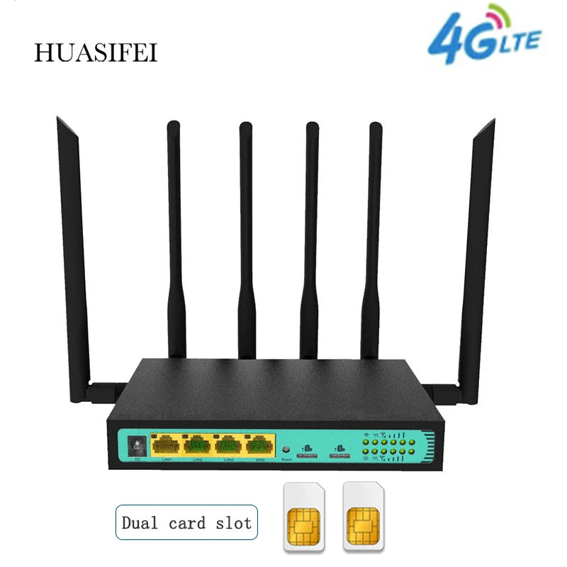 4G wifi dual card dual standby router industrial CPE LTE router VPN PPTP L2TP unlock 4G router dual SIM card slot 32 online