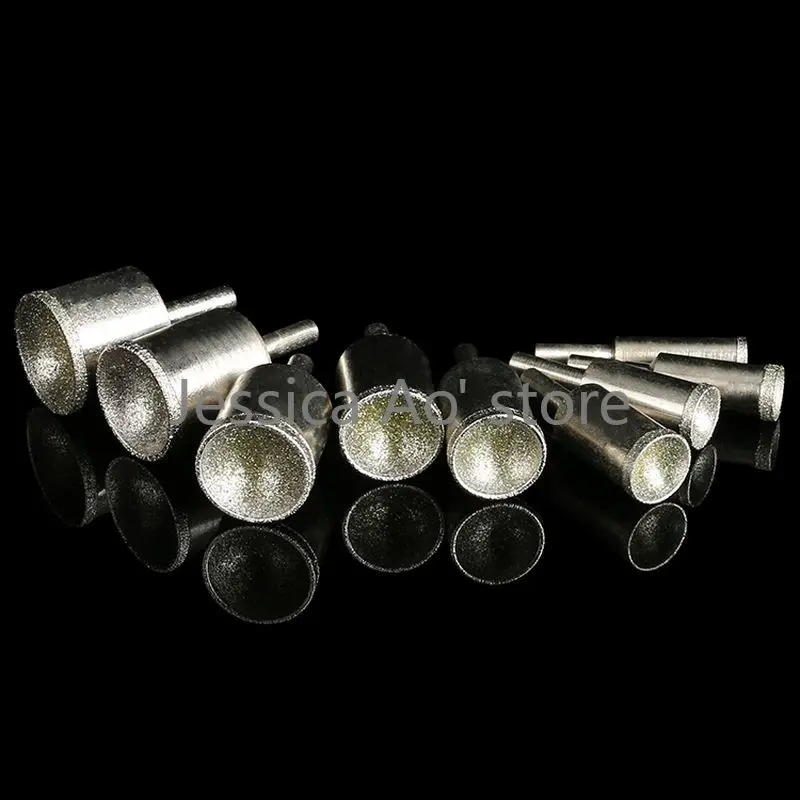 8pcs 3-10mm 80 Grit Coarse Sand Hollow Bead Rounder Rods Cylinder Grinding Head Round Ball Beads Polishing Ginding Tools