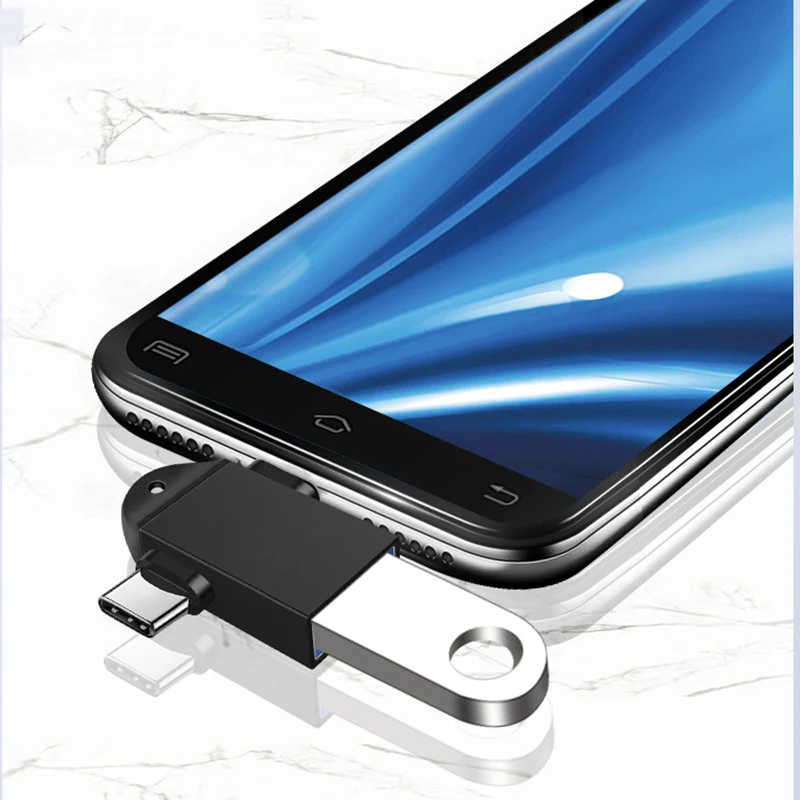 Adaptador OTG 2 en 1 para Android tipo C, Cable Otg tipo C para Xiaomi, tableta, unidad de disco duro, disco Flash, convertidores de ratón USB