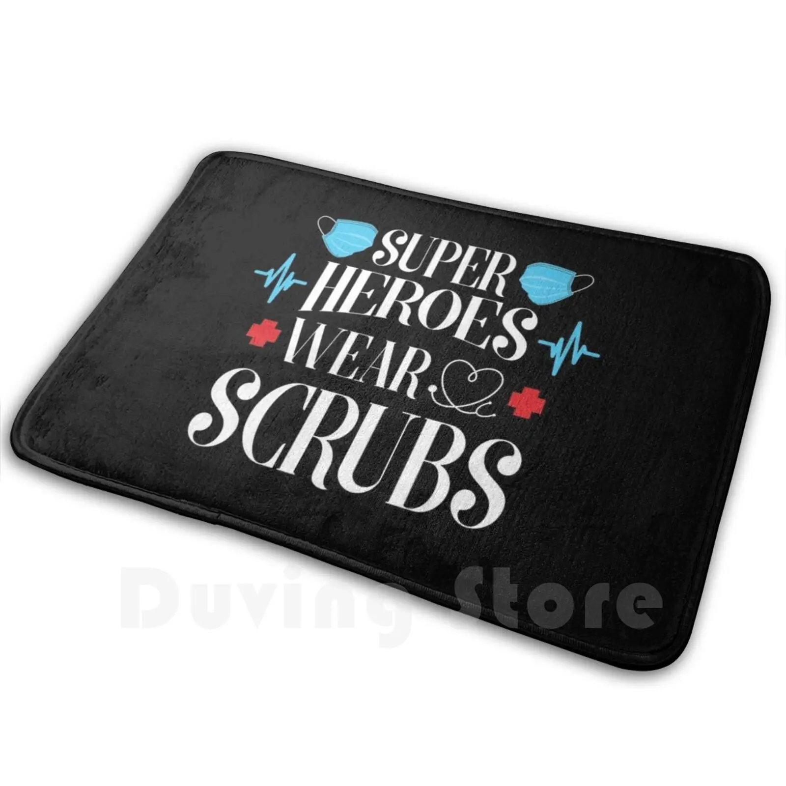 Super Heroes Wear Scrubs Soft Non-Slip Mat Rug Carpet Cushion Nurse Nurse Accessories Nurse Accessories For Women Nurse