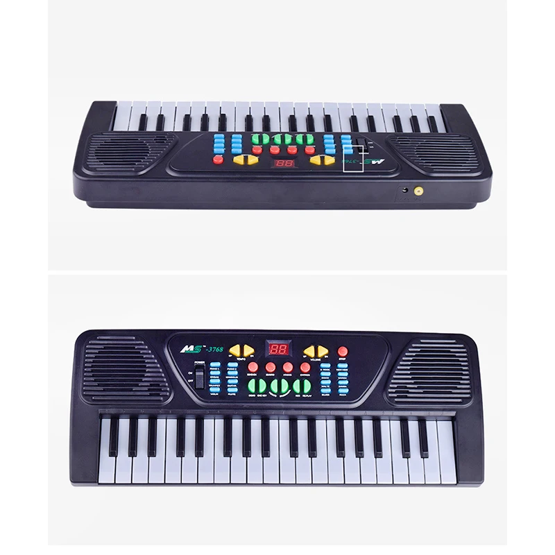 

Can Sing Cartoon 37 Key Children's Electronic Keyboard Piano Musical Brain Toy Microphone Toy Early Education For Baby Kids Gift