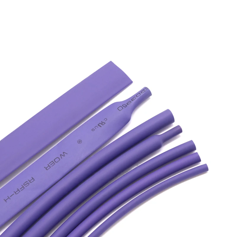 2:1 Shrink Purple Heat Shrinkable Tube 1 1.5 2 2.5 3 3.5 4 5 to 50mm Household Casing Audio Headphone Cables Repairing Wires