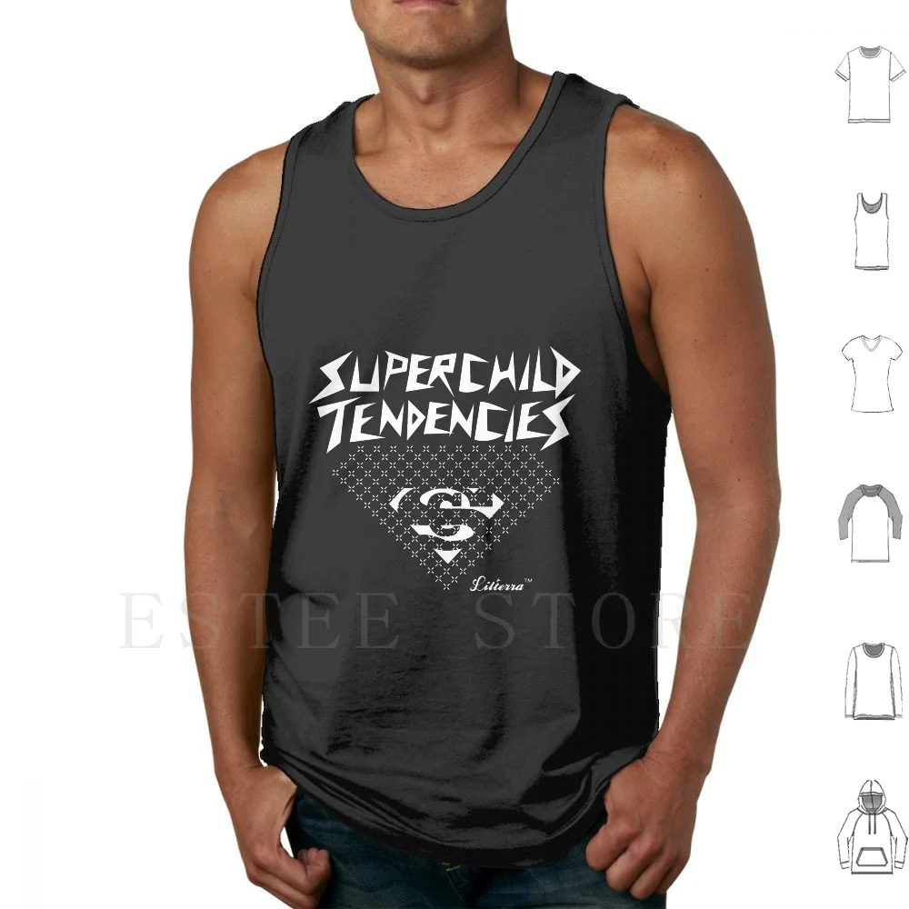 Superchild Tendencies Tank Tops Vest Funny Kids Suicidal Tendencies Roll Punk Heavy Metal Hard Core Music Skateboarding