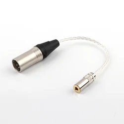 HiFi 7N OCC srebrny 4.4mm żeńskie do 4pin XLR symetryczne mężczyzna Adapter Audio kabel 4.4 TRRRS do XLR złącze