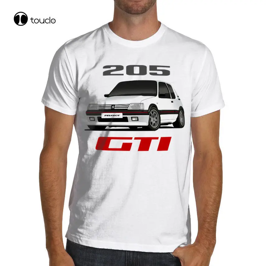 New Fashion Cool Tee Shirt French Car Fans 205 Gti Rally Racings Soft Cotton T-Shirt Custom T-Shirt Custom Aldult Teen Unisex