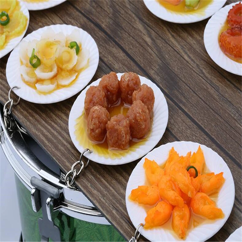 Random 8Pcs/Lot Different Simulation Food Big Dish Feast Food Action Classic Toys Kitchen Take Photo And Videos To Decorate Gift