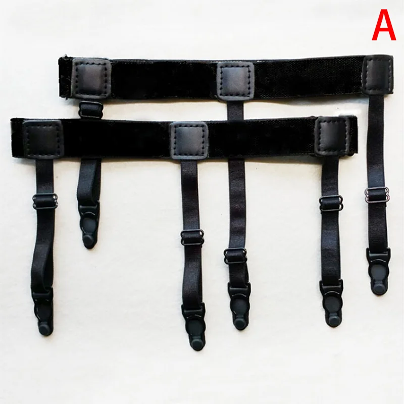 1 Pair Adjustable Shirt Holder Stay Elastic Men Suspenders Gentleman Leg Braces Uniform Suspender