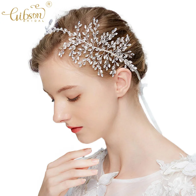 Handmade Delicate Crystal Hair Vine Silver Plated Baby's Breath Hair Jewelry Rhinestone Headbands Prom Party Hair Accessories