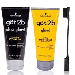 Got2b colou o pulverizador got2b impermeável para perucas que modelam o cabelo invencível gel got2b cola para o cabelo não-pegajoso nenhum flocos 35g/170g