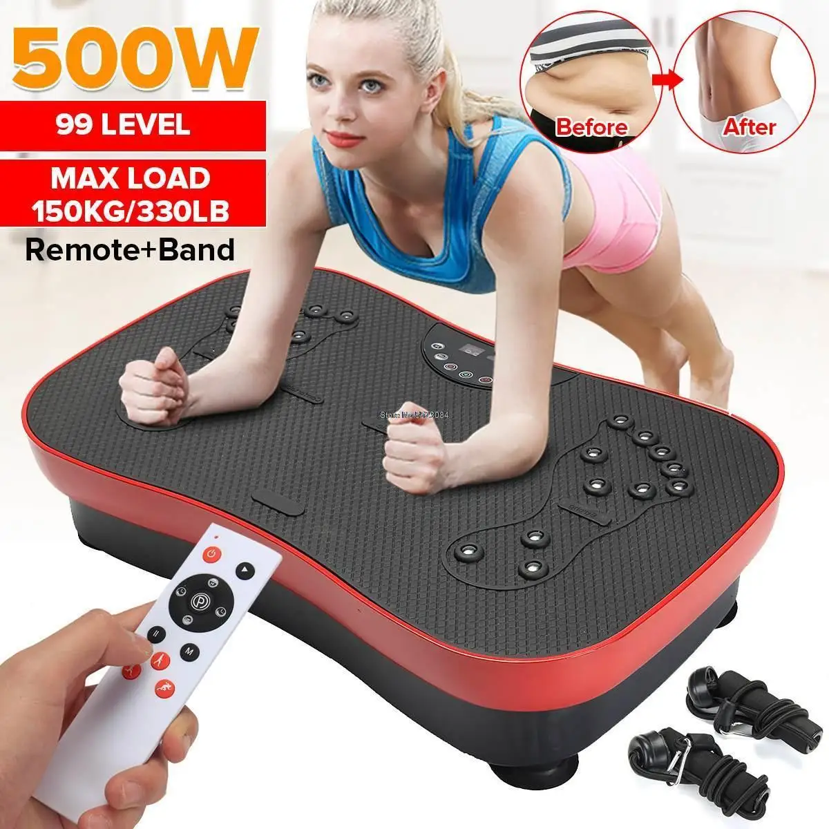 Vibration Machine Exercise Platform Massager Body Fitness Remote exercise fitness equipment 220V 500W