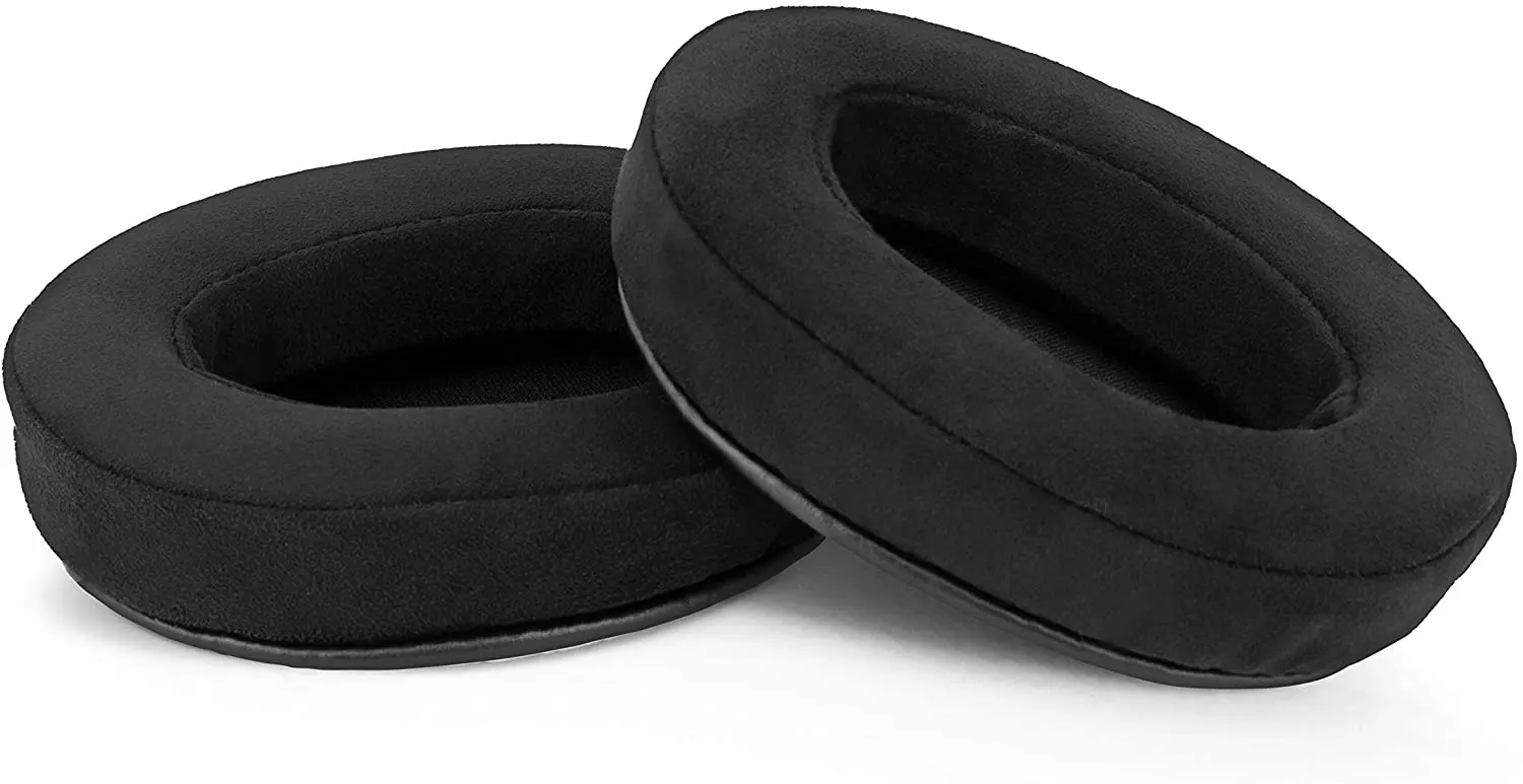 BRAINWAVZ-Micro coussinets d'oreille ovales en daim, casque, AKG, ATH, M50X, M50XBT, M40X, HyperX,SHURE,Turtle Beach, ATH, Philips, JBL, Fostex