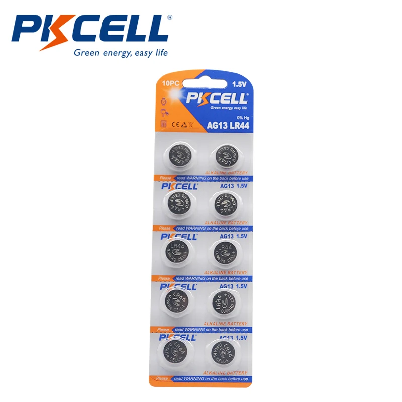 10X AG13 LR44 1.5V L1154 RW82 RW42 SR1154 SP76 A76 357A Termometro elettronico batterie a bottone Cella a bottone alcalina