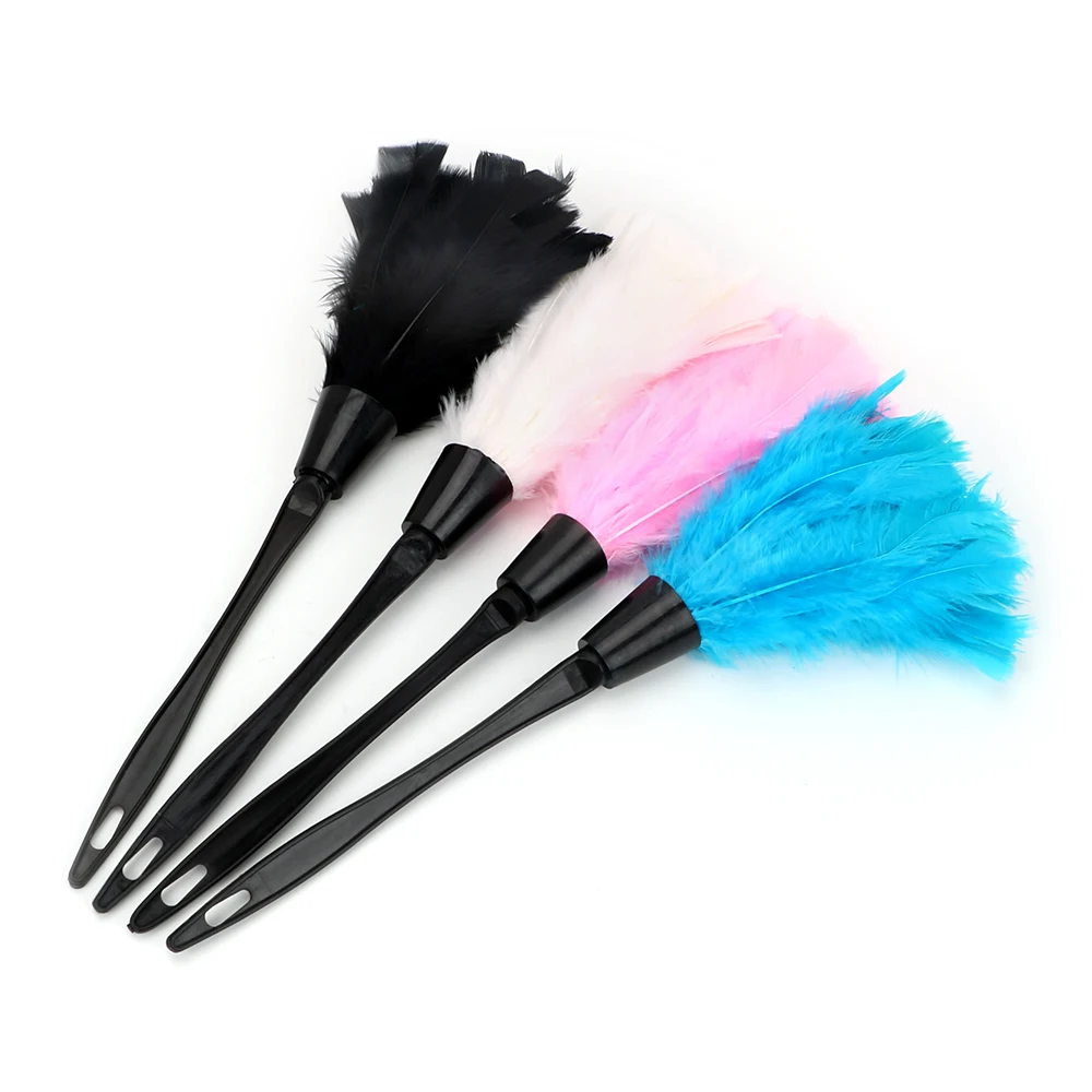 Soft Turkey Feather Duster 4 Colors Long Handle Dust Brush Household Home Cleaning Tools for Furniture Car Clean