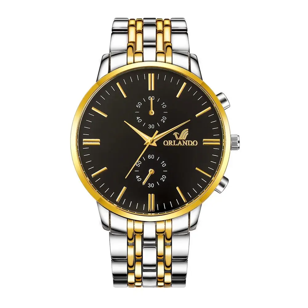 2019 Fashion Mens Watch Hot Selling Quartz Watches Wholesale of Tungsten-like Steel Men's Business Alloy Steel Strip