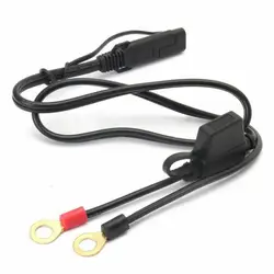 Cargador de batería de motocicleta, Cable de desconexión rápida, arnés de Terminal de anillo negro SAE a O, conector de salida de batería de coche, 12-24V