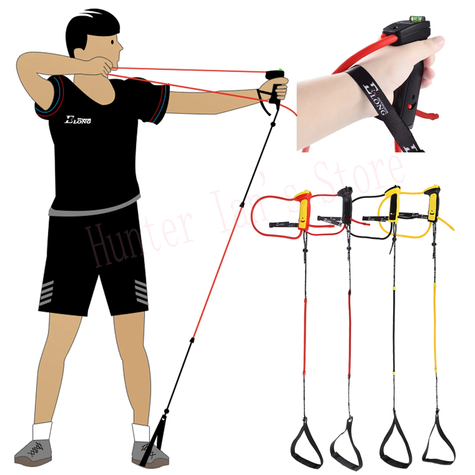 

Archery Training Device Arm Extensor Exerciser Strength Resistance Bands for Archery Skill Training Pull Bow Workout Equipment