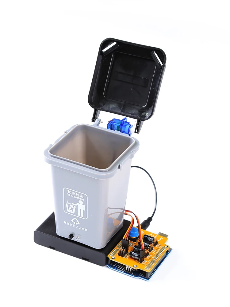 Diy UNO R3 Kit Automatic trash can Robot diy Kit UNO R3 Mixly STEM Education Children’s programming DIY Kit