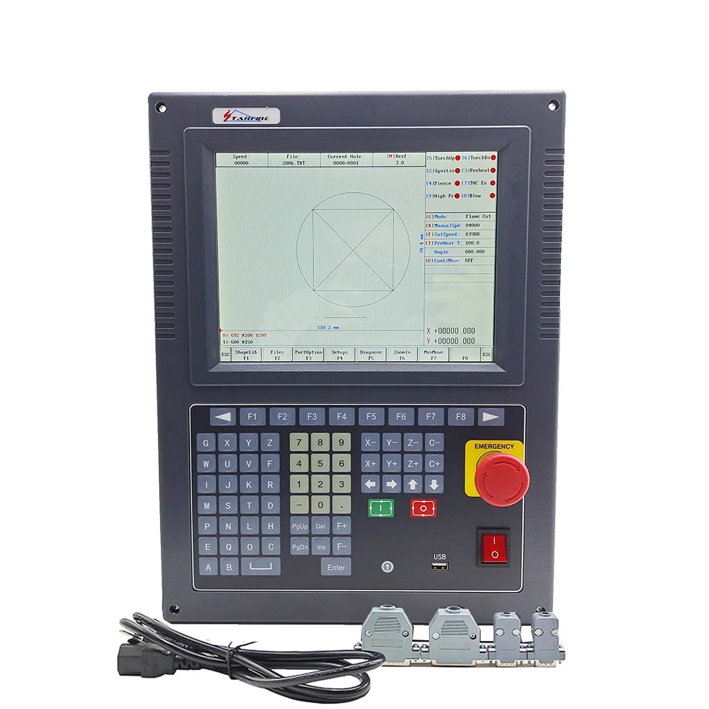 

THC plasma flame cutting control system 2-axis CNC controller F2300SG large color screen with emergency stop button