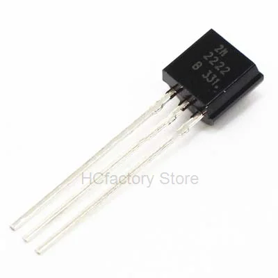 100 pçs/lote in-line 2n2222a triode transistor npn comutação transistores para-92 0.6a 30v npn 2n2222