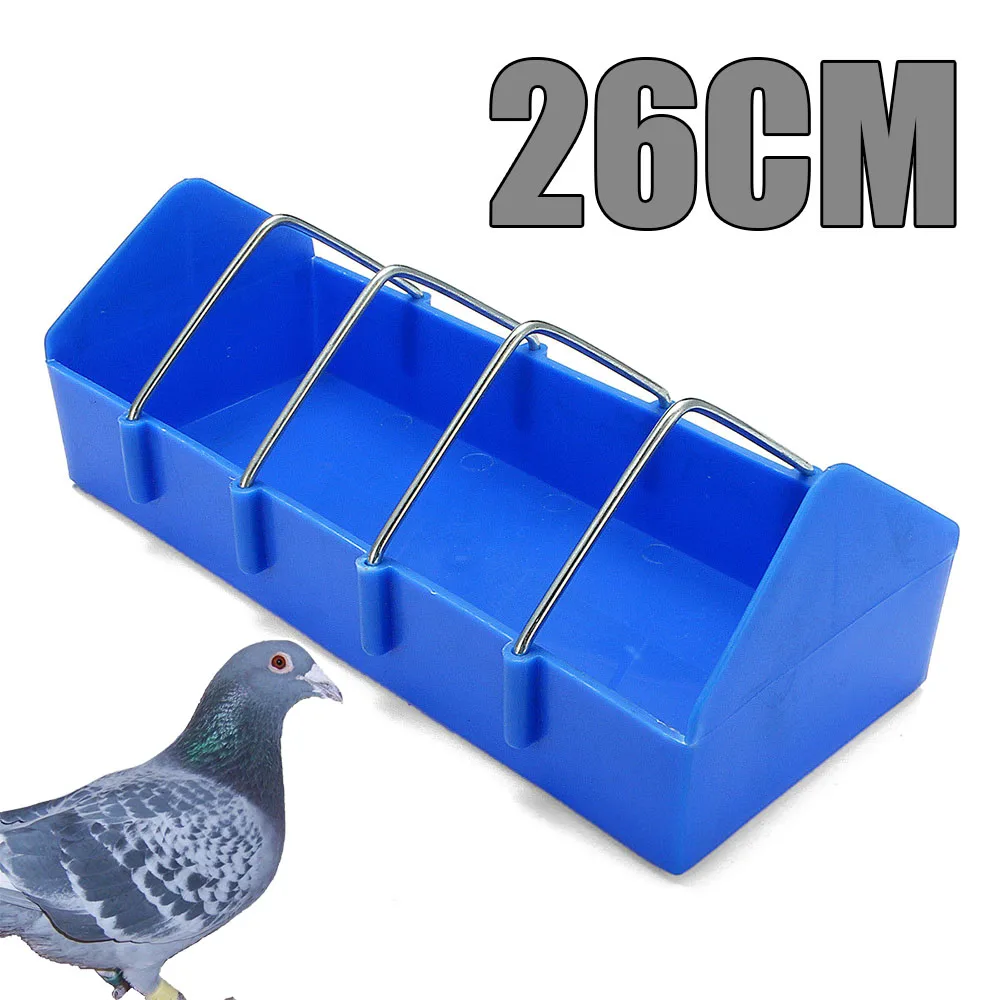 26cm Plastic Chicken Trough Pigeon Poultry Ground Feeder Drinker Birds Feed Cup