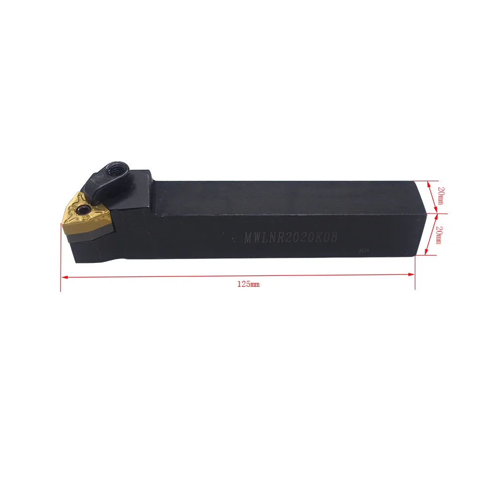 1pc MWLNR2020 MWLNR1616 MWLNR2525 Esterno Holder Turning Strumento WNMG Inserti In Metallo Duro Tornio Bar CNC Utensili Da Taglio Set