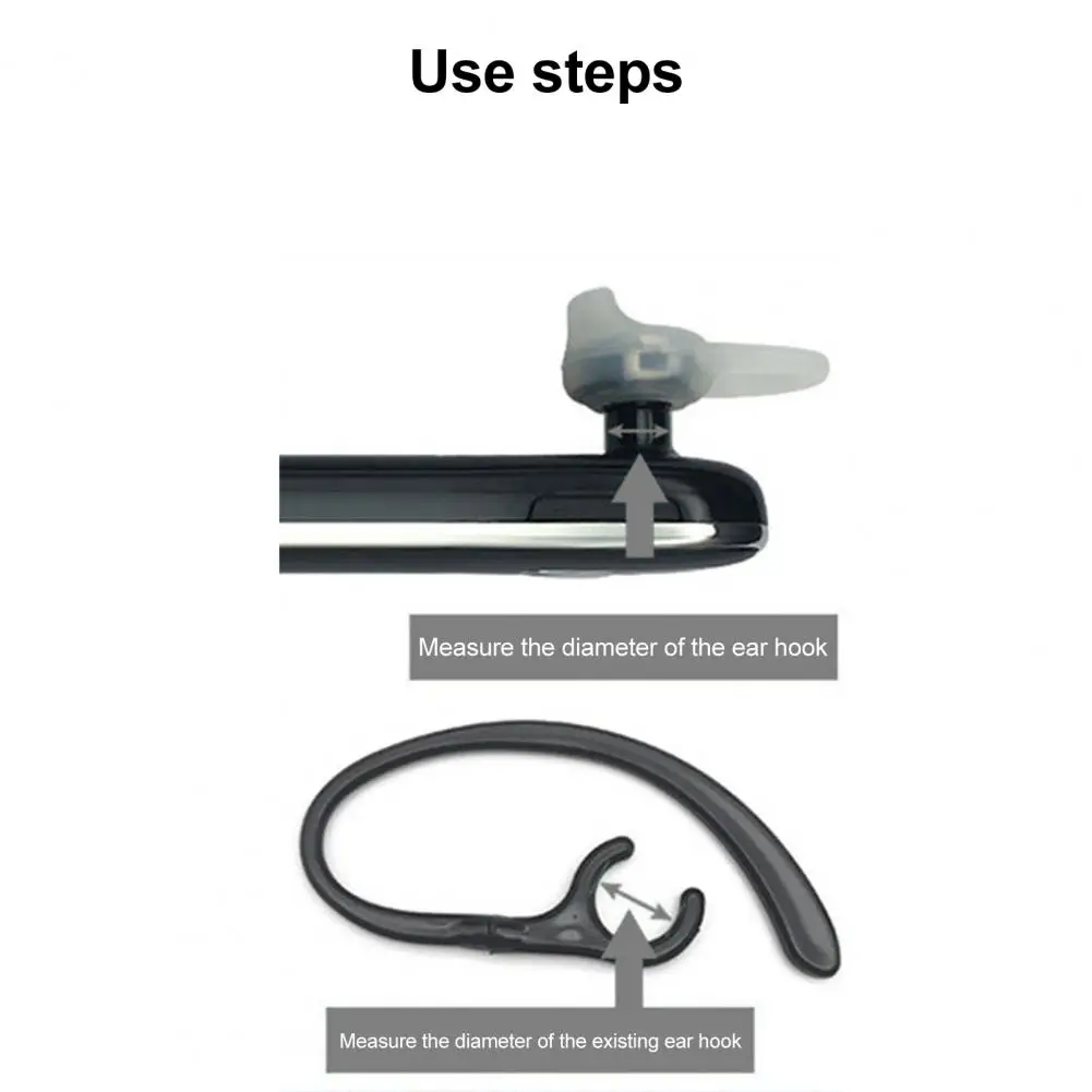 HOT SALES！！！6/7/8/9mm 360 Degree Rotatable Anti-falling Ear Hook Clip Earphone Accessory