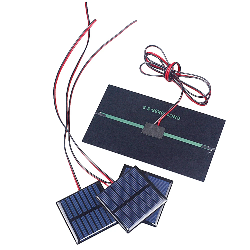 9V 12V 18V Solar Panel With 100 200CM Wire Mini Solar System DIY For Battery Cell Phone Charger 1.5W 2W 3W 4.2W 4.5W 10W