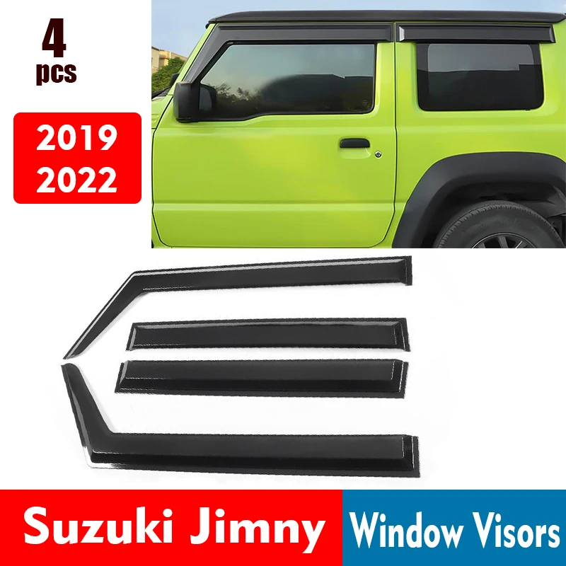 

FOR Suzuki Jimny 2019 2020 2021 2022 Window Visor Car Sun Rain Guard Smoke Shield Deflectors Awning Trim Cover Car Accessories