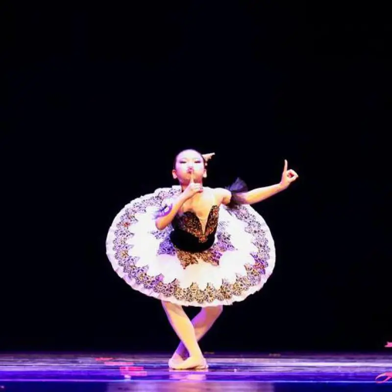 Black Tutu Ballet Dress For Kids Child Adult Pancake Swan Lake Tutu Girl Ballerina Costumes Performance Dance Competition Dress