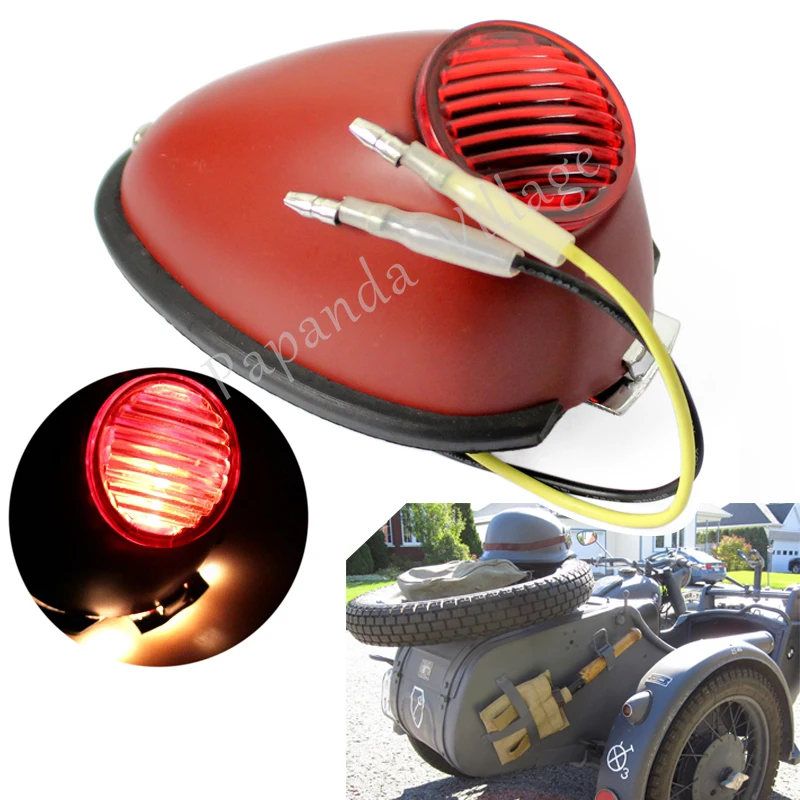 Motorcycle Fender Rear Tail Brake Stop Light Universal for DBK KS KS750 BMW M1 M72 R12 R75 R51 R61 R66 R71 K750 Ural Sidecar