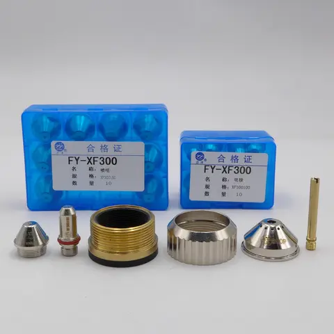 팁 전극 실드 XF300 XF-300 FY-XF300H XF-300H LGK-300 CNC 플라즈마 토치 Huayuan 커터 300100 300190 300150 300210 300170