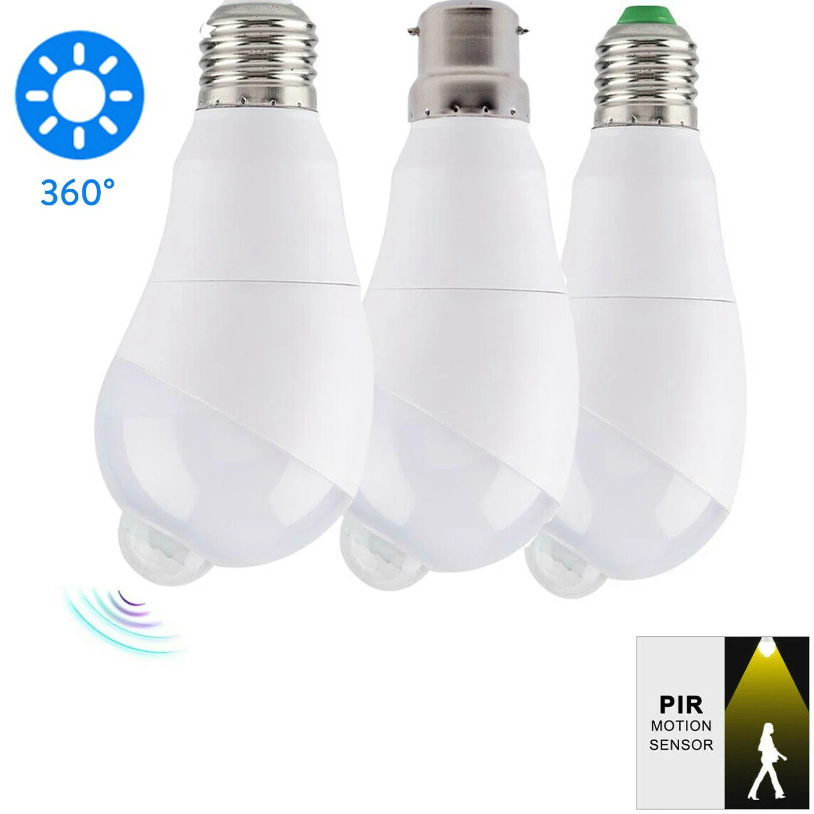 7W 9W B22 E26 E27 Cold Warm White Rotate Infrared LED Motion Sensor Night Light Bulb 85-265V For Corridor Lamp Lighting